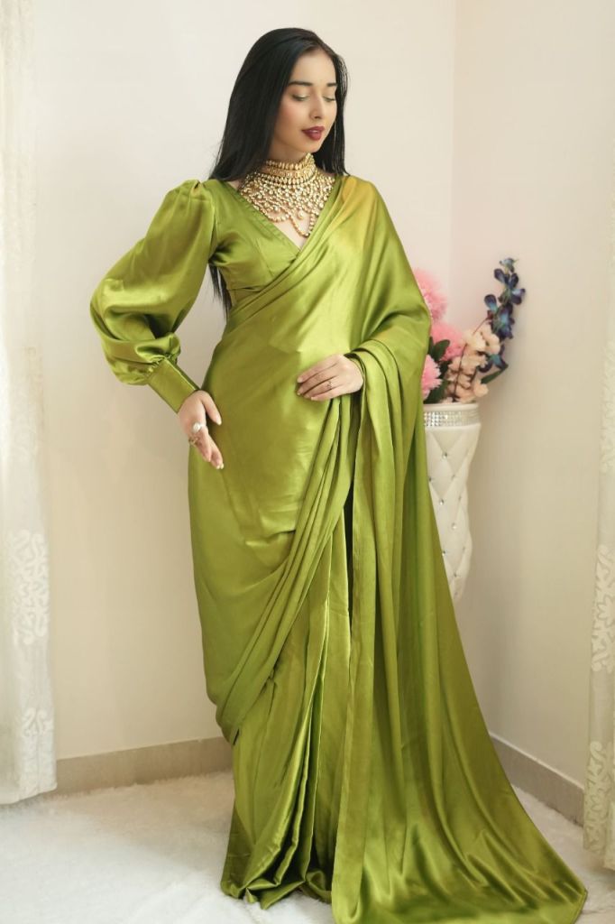 Yellow Ready to Wear Saree - Aradhana Fashions