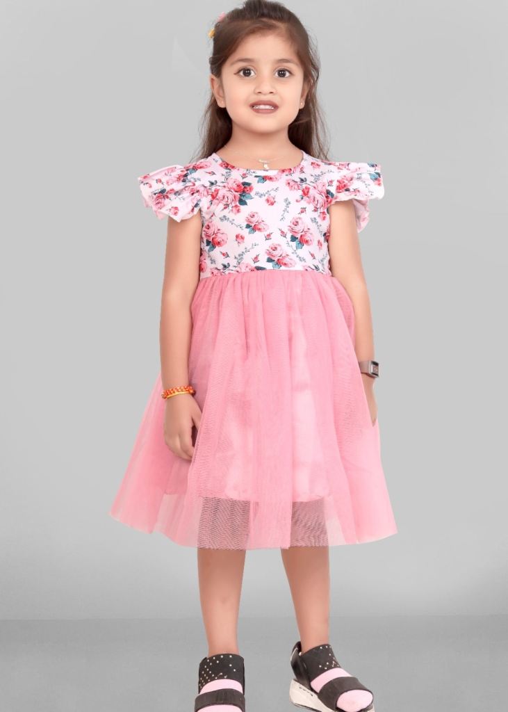 Ripening Girls Kids A-Line Frock Pink Satin Birthday Dress Knee Length Tutu  Dresses for Girls_1-2Year : Amazon.in: Fashion