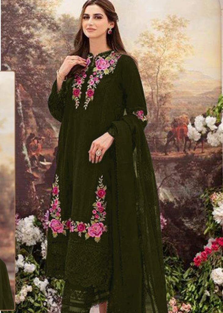 Mehndi colour salwar suit hotsell