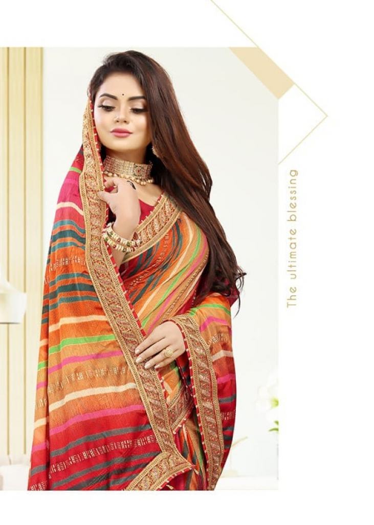 Saroj by Gazal Designer Embroidered Chiffon Saree