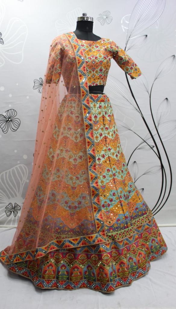 Embroidery Semi Stitched Designer Lehenga at Rs 1450 in Surat