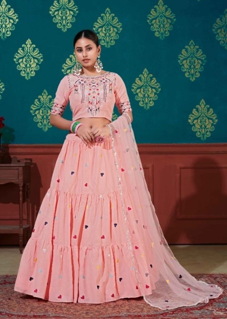 Peach Color Sequins With Embroidery Work Rajwadi Sana Silk Lehenga Choli at  Rs 6399.00 | डिज़ाइनर लहंगा चोली - Shivam E-Commerce, Surat | ID:  2850741227555