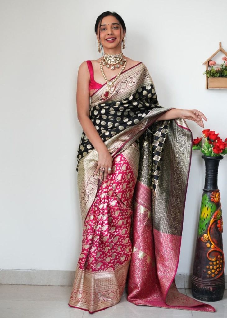 Buy Silver Grey Sarees for Women by CHHABRA 555 Online | Ajio.com