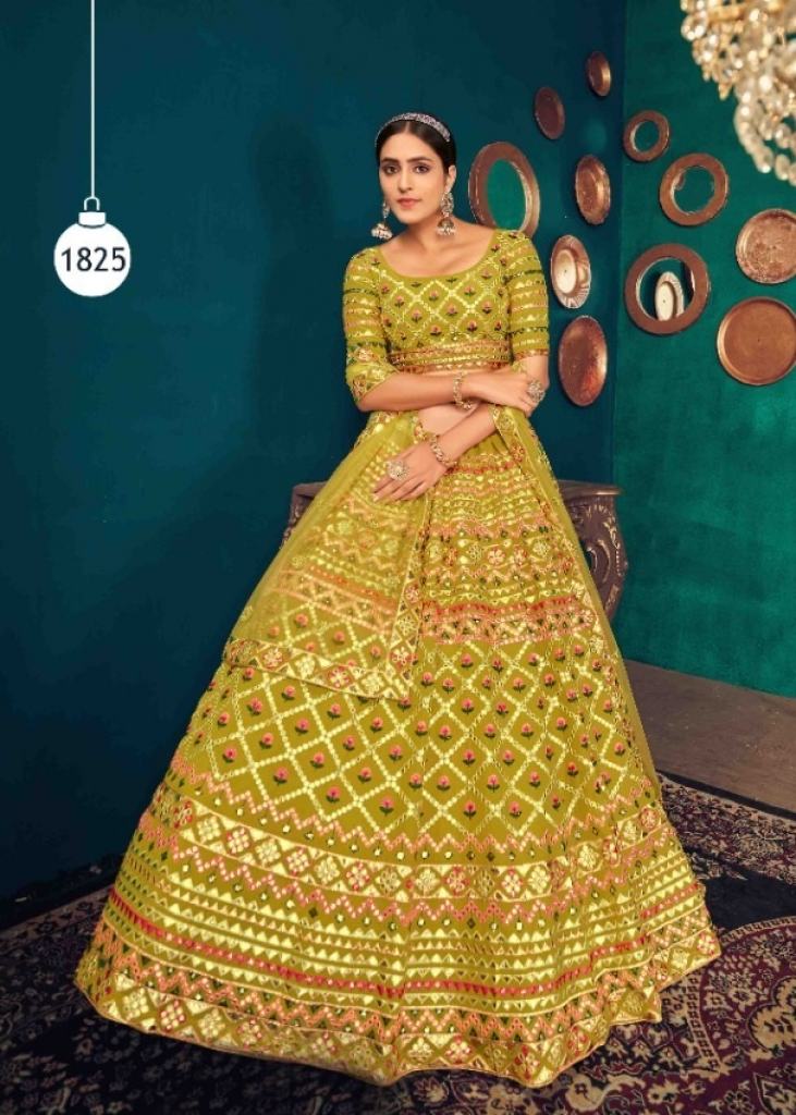 Wedding wear Yellow Gotta Satin Printed Lehenga Choli with Dupatta – Cygnus  Fashion