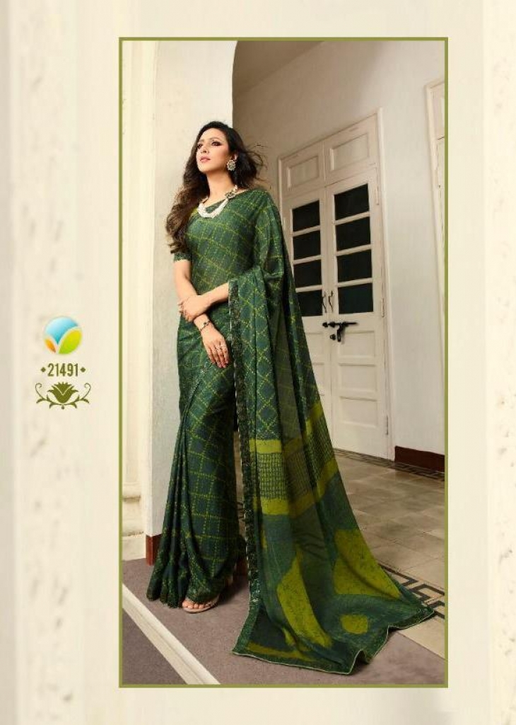 Mehndi Green Color Silk Saree