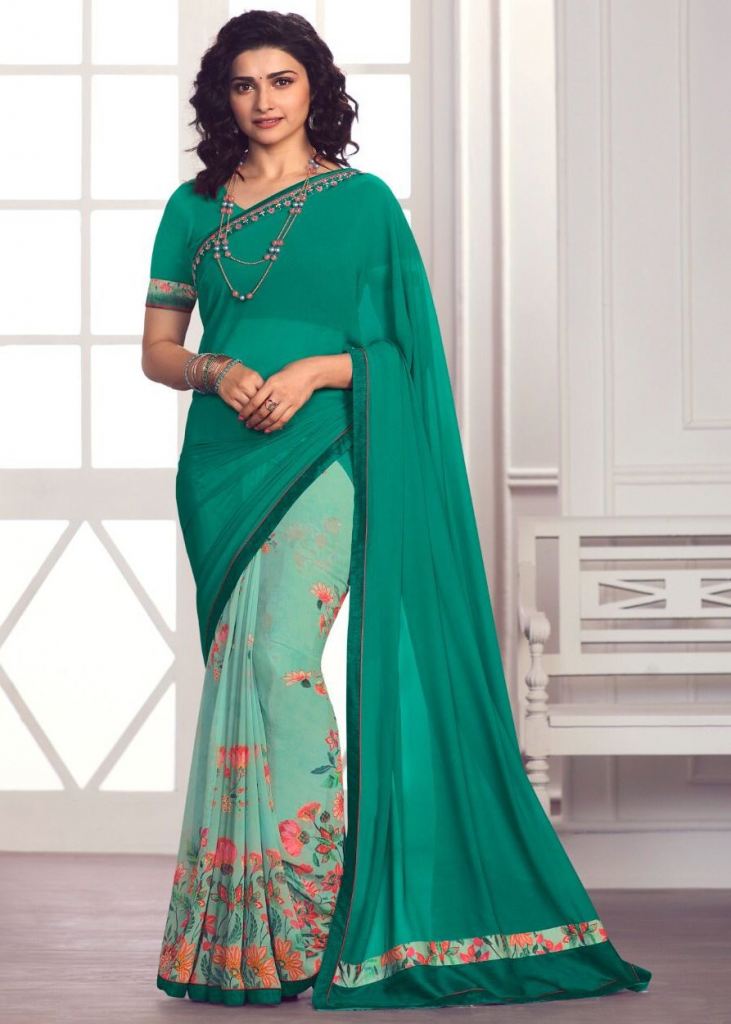 Blended Katan Silk Saree In Rama Green Shades – ZAIRA