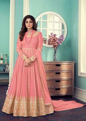 Aashirwad Creation Gulnar Faux Georgette Anarkali Suit Gajri Color DN 8544