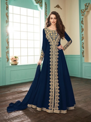 Aashirwad  Gulkand Almirah  DN 7072 More Peach Neavy Blue 