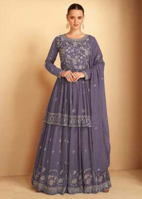 Aashirwad Gulkayra Imlie Heavy Faux Georgette With Embroidery Sequences Work Palazzo Suit Lavender Color DN 7182