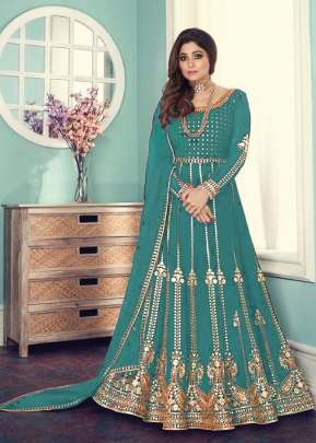 Aashirwad Gulnar Fancy Faux Georgette With Embroidered Anarkali Suit Batli Color DN 8543