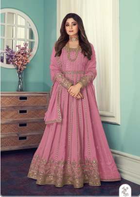 Aashirwad Gulnar Georgette With Codding Sequence Work Pink Color DN 8545