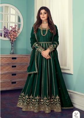 Aashirwad Gulnar Georgette With Codding Sequence Work Green Color DN 8545