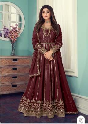 Aashirwad Gulnar Georgette With Codding Sequence Work Maroon Color DN 8545