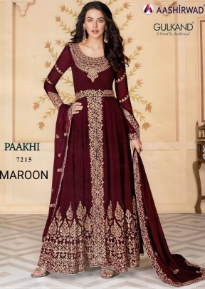 Aashirwad Paakhi Gulkand Designer Suit DN 7215 Maroon