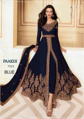 Aashirwad Pakhi Gulkand Designer Anarkali Gown Blue Color DN 7213