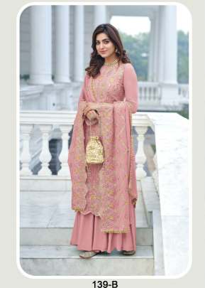 Amyra Aaina Heavy Faux Georgette With Embroidery Work With Fancy Mirror And Stone Work Designer Suit Pink Color DN 139