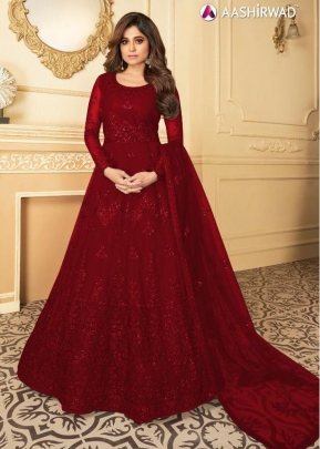 Ashirwad Designer Anarkali Gown DN 7174 Red