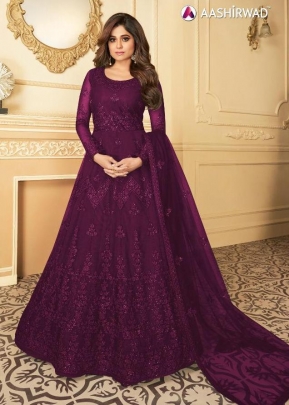 Ashirwad Designer Anarkali Gown DN 7174 Wine