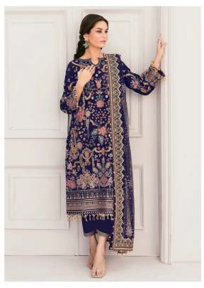 Beautiful Georgette With Sequence Embroidery Work Designer Pakistani Suit Blue Color DN 153