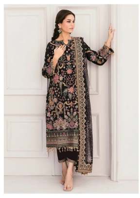 Beautiful Georgette With Sequence Embroidery Work Designer Pakistani Suit Black Color DN 153