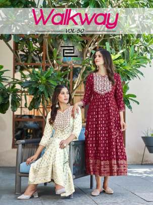 Blue Hills Walkway Vol 50 Rayon Anarkali Kurti Collection