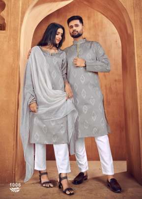 Couple Dream Vol 3 Heavy Jacquard Silk With Sequence Work Couple Collection Grey Color DN 1006