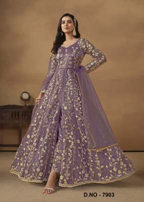 Dani Creation Twisha Aanaya Vol 179 Heavy Butterfly Net Purple Color DN 7903