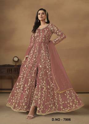 Dani Creation Twisha Aanaya Vol 179 Heavy Butterfly Net Jaipur Pink Color DN 7906