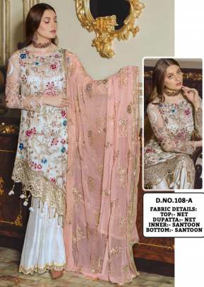 Designer Butterfly Net Pakisatni Suit DN 108 Sky 