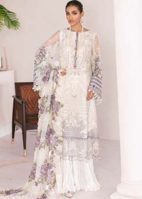 Designer Exclusive Heavy Faux Georgette With Embroidered Pakistani Suits White Color DN 9101