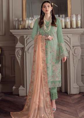 Designer Fancy Georgette With Sequence Embroidery Work Pakistani Suit Pista Color DN 133 A