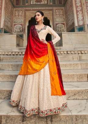 Designer Georgette With Embroidered Work With Dupatta Long Anarkali Gown Lavender Color DN 4862