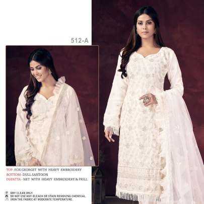 Designer Georgette With Heavy Embroidery Work Pakistani Suit R DN 512 NX Catalog