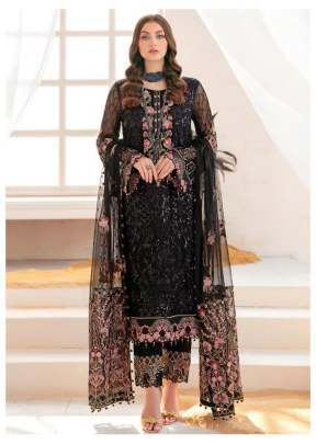 Designer Georgette With Sequence Embroidery Work Pakistani Suit Black Color DN 141 