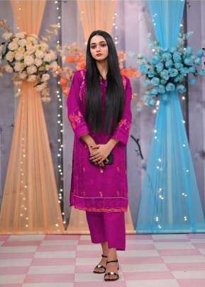 Designer Organza With Sequence Embroidery Work And Moti Work Pakistani Suit Rani Color DN 139