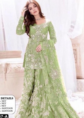 Designer Pakistani Suit DN 1047 Light Green