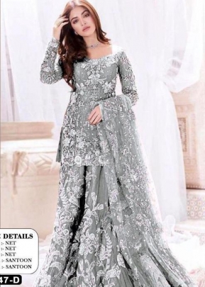 Designer Pakistani Suit DN 1047 Grey