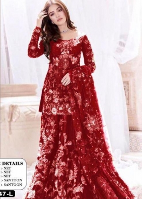 Designer Pakistani Suit DN 1047 Red