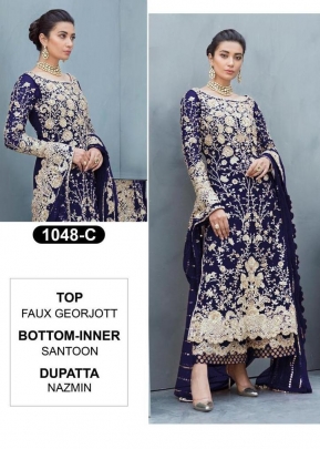 Designer Pakistani Suit DN 1048 Nevy Blue