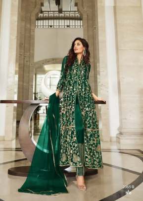 Designer Pure Butterfly Net With Sequence Work Anarkali Salwar Suit SN Green Color DN 2065