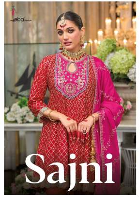 Eba LifeStyle Sajni Chinon Readymade Suits Suit Collection