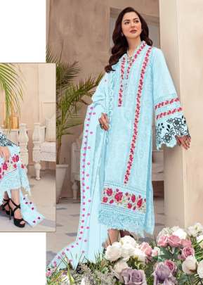 Exclusive Designer Georgette Heavy Embroidery Pakistani Suit Sky Blue Color DN 540 NX