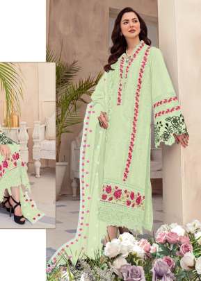 Exclusive Designer Georgette Heavy Embroidery Pakistani Suit Pista Color DN 540 NX