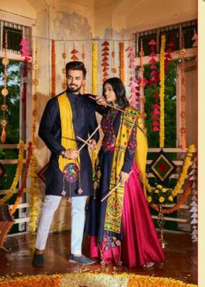Exclusive Festival Navratri Special Couple Collection Pink And Nevy Blue Color DN 2138-2114