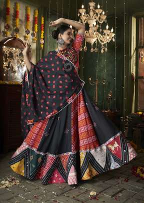 Exclusive Festival Wear Stitched Navratri Collection Chaniya Choli Black Color DN 2411 