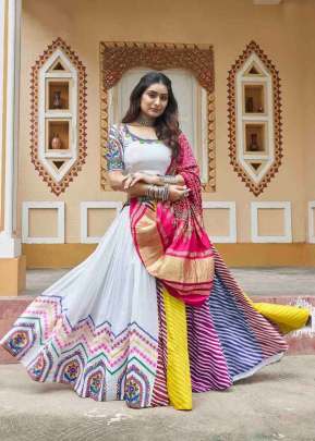 Exclusive Traditional Navratri Collection Chaniya Choli White Color DN 2422