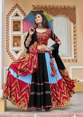 Exclusive Traditional Navratri Collection Chaniya Choli Sky Color DN 2423