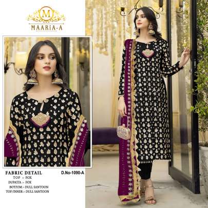 Fancy Designer Heavy Faux Georgette With Embroidery Sequence Work Pakistani Suit DN 1090
