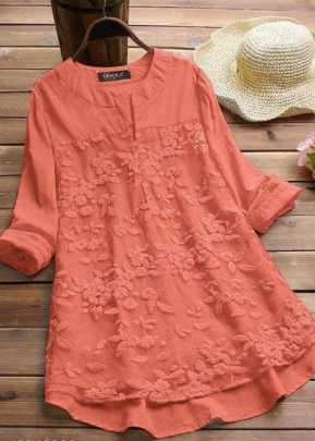 Fancy Designer Western Georgette Top Orange