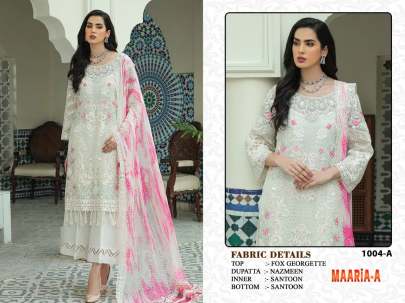 Fancy Heavy Faux Georgette With Embroidery sequence With Stone Work Pakistani Suit DN 1004 Catalog